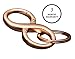 Lebeyo 8 Shaped Business Premium Car Key Ring Chain Keychain Keyholder Organizer Buckle Clip with Detachable Loop(LB-KH-02, Rose Gold)