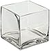 1 X 5 Clear Glass Square Vase 5x5x5