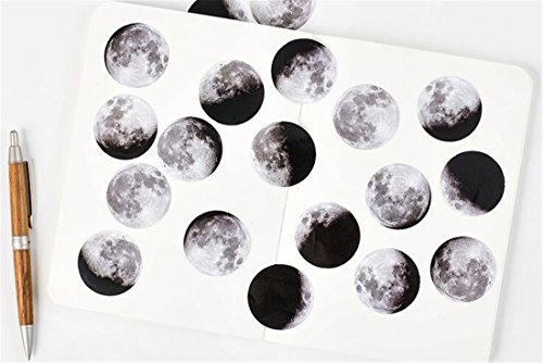 Tmrow 45Pcs/Set Moon Style Mini Paper Decoration DIY Scrapbook Notebook Album Seal Sticker