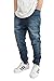 MEN'S DK INDIGO DROP CROTCH DENIM JOGGER PANTS