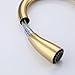 KES Brass Singel Lever High Arc Pull Down Kitchen Faucet with Retractable Pull Out Wand, Swivel Spout, Titanium Gold, L6915-4
