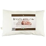 DorDor & GorGor Toddler Pillow WITH PILLOWCASE, Organic Cotton, Beige, 13x18 in
