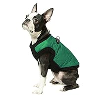 Gooby - Fashion Vest, Small Dog Sweater Bomber Jacket Coat with Stretchable Chest, Green, Small