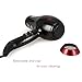 JINRI Professional Household Folding Negative Ionic Hair Dryer 1875W DC Motor Blow Dryer 2 Speeds 3 Heat Settings Cold Shot Button with Styling Concentrator Nozzle(Red)