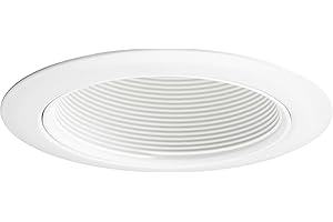 Juno Lighting Contractor Select 24W-WH 6-Inch Tapered Recessed Light, Downlight Baffle White with White Trim