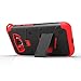 Zizo BOLT Series compatible with Samsung Galaxy S7 Active Case Military Grade Drop Tested with Tempered Glass Screen Protector Holster BLACK RED
