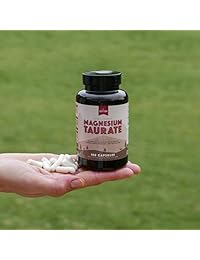 Taurato de magnesio: 200 mg de Taurato de magnesio para la salud del corazón, relajación óptima,...