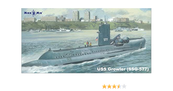 Models Kits Mikromir 350 038 Us Navy Submarine Ssg 577 Growler Plastic Kit Toys Hobbies