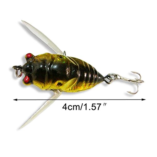 bouti1583 Fishing Tackle Lure Snakehead Bass Killer Insect Cicada Freshwater Bait 6g