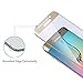 Amuoc HD Ballistic Glass Screen Protector for Samsung Galaxy S7 edge, 2 Pack,Gold