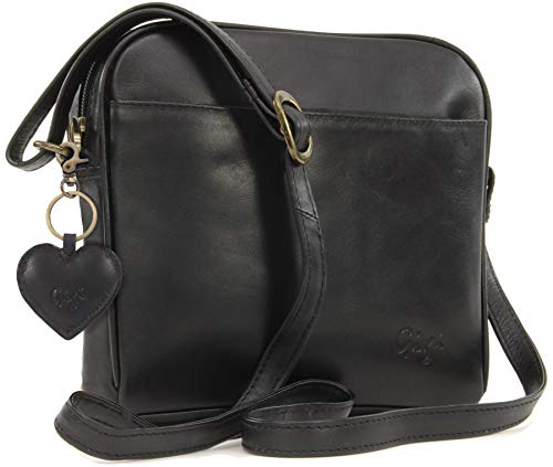 gigi black leather handbag