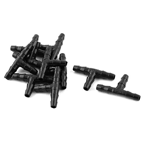 uxcell 10 Pcs 6mm Dia 3 Ways T Shape Airline Air Tube Connectors for Aquarium