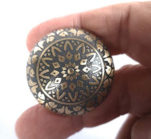 French Furniture Fittings Set of 6 Brass Grey Fish Knobs, Kitchen Cabinet Pull Knobs for Cupboard Chest, Furniture - Image 3
