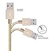 Poweron 3 Pack 6.5ft Certified Nylon Braided 8 Pin Charging Cable Data Transfer For iPhone X iPhone 8 8 Plus, 7 7 Plus 6 6S Plus 5 5S 5C iPad 4th Mini iPad Air, Pro (GOLD)