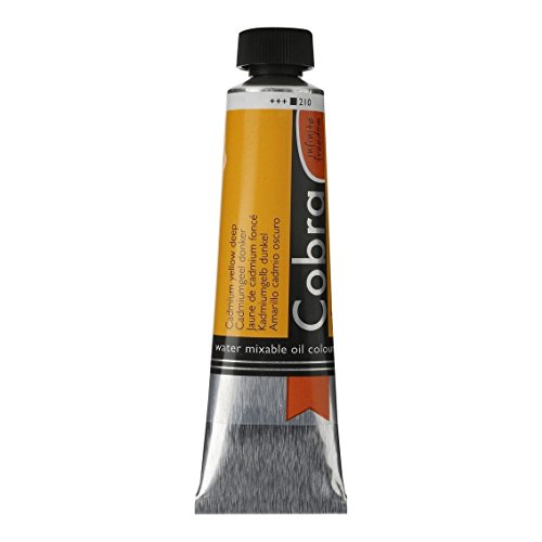 COBRA Talens Artist Water Mixable Oil Colour : 40ml Cadmium Yellow Deep