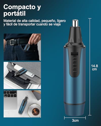 Nose & Ear Hair Clipper, 3 in 1 Professional Hair Trimmer - Nose, Ears, Eyebrows and Facial Hair Remover Painless Waterproof USB Rechargeable for Men and Women