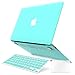 IBENZER Compatible with MacBook Air 11 Inch Case Model A1370 A1465, Soft Touch Plastic Hard Shell Case Bundle with Keyboard Cover & Screen Protector for Mac Air 11, Turquoise, A11TBL+2