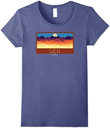 Womens JCombs: Galax, VA "Facing West" T-Shirt Large Heather Blue