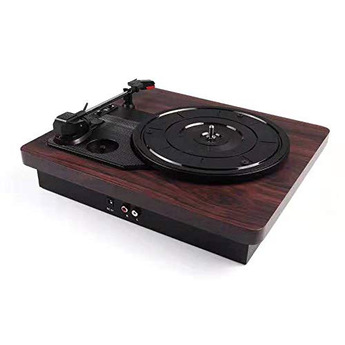 MQW Personality Simple PVC Flat Wooden Gramophone Retro Vinyl Record Machine Parlor Gift Ornaments 320 275 100MM Delicate and Beautiful