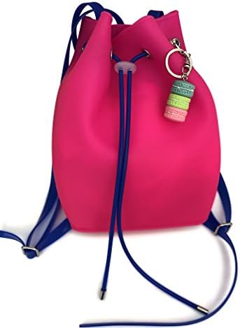 Gummy Backpack Purse Bucket Bag With Free Macaroon Charm- Hottest gift for girls