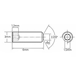 M3 x 6mm Hex Socket Head Cup Point Set