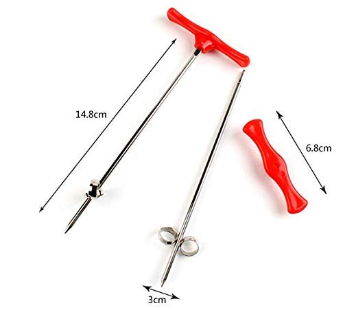 KABB Vegetables Carving Tool Potato Carrot Cucumber Salad Chopper Manual Screw Slicer Cutter Spiralizer, Red - Thumbnail 2