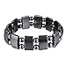 VIKI LYNN 2 Pcs Men's/Women's Hematite Metal Magnetic Therapy Bracelets S15C3