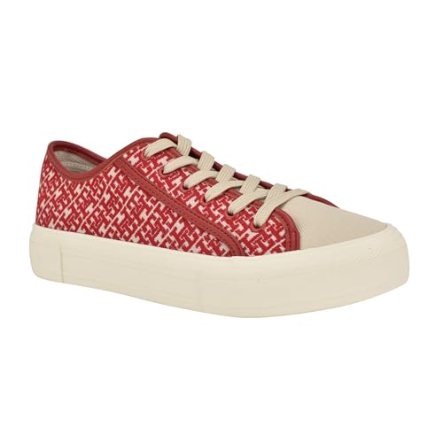 Tommy Hilfiger Women's Aquila, Red/Medium Natural Logo, 5.5 Medium at Amazon