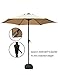 Patiorama 7.5 Feet Outdoor Patio Umbrella Outdoor Market Umbrella with Crank, 6 Ribs, Polyester Canopy, Beige