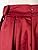 Clothink Women Burgundy High Waist Back Zipper Plain Hi-lo Skater Skirt