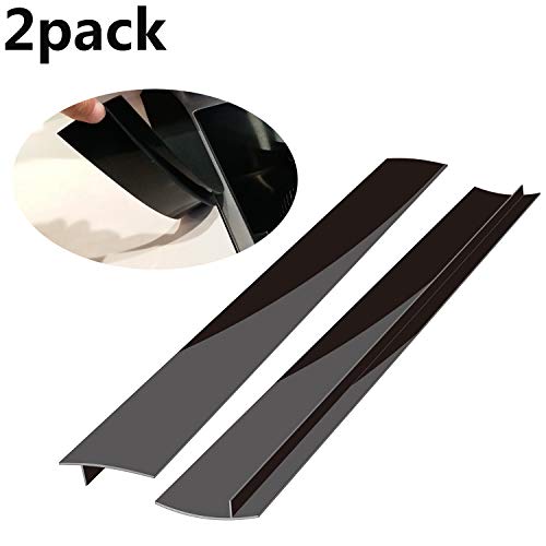 Stove Counter Gap Cover, Long Silicone Gap Cover, Gap Filler for Oven Protector,Countertop, Kitchen Appliances, Set of 2 Black by Mofason ... (21 inch)