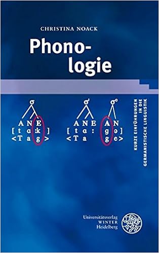 Phonologie Kurze Einfuhrungen In Die Germanistische Linguistik Kegli Amazon De Noack Christina Bucher