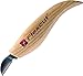 FLEXCUT Chip Carving Knife, High Carbon Steel Blade, Ergonomic Ash Handle, 1 inch Blade Bevel Length (KN15)