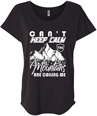 The Mountains are Calling Me T Shirt, Become A Climber T Shirt - Ladies' Triblend (L, Black)