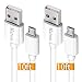 Android Charger Cable for Samsung Galaxy S7, 10Ft 2 Pack Micro USB Cord, Fast Charging USB 2.0 Extremely Durable Cables for Xbox PS4 Controller, Samsung, ZTE, Camera and Smartphone, White