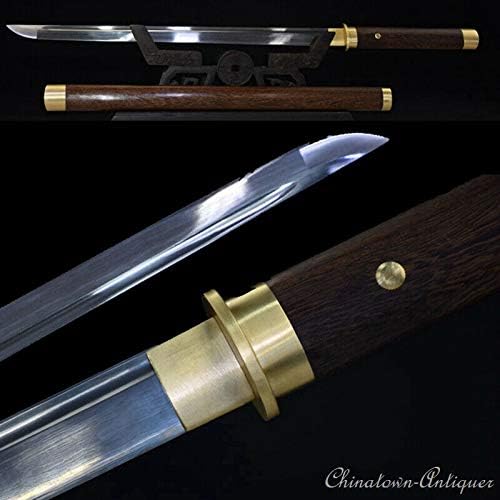 GLW Sword Chokut? Straight Sword Knife TangDao Folded Steel Blade Battle Ready Sharp 100% Handmade Grinding Polishing Chinese Longquan Sword Sword Jian Sharp Blade Battle Ready