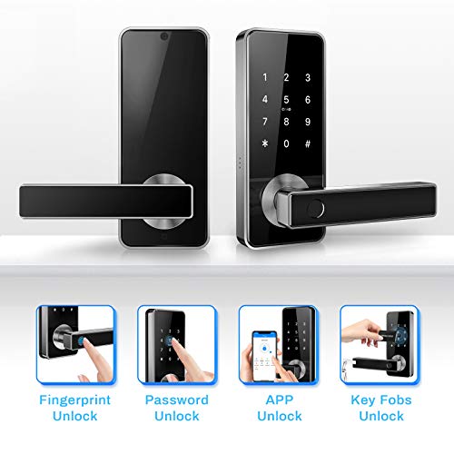 Tiffane Smart Lever Door Lock with Keypad Fingerprint Door Lock Keyless