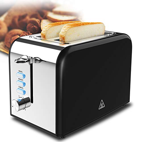 Toaster 2 Slice Stainless Steel Best Rated Prime Toasters with 6 Shade