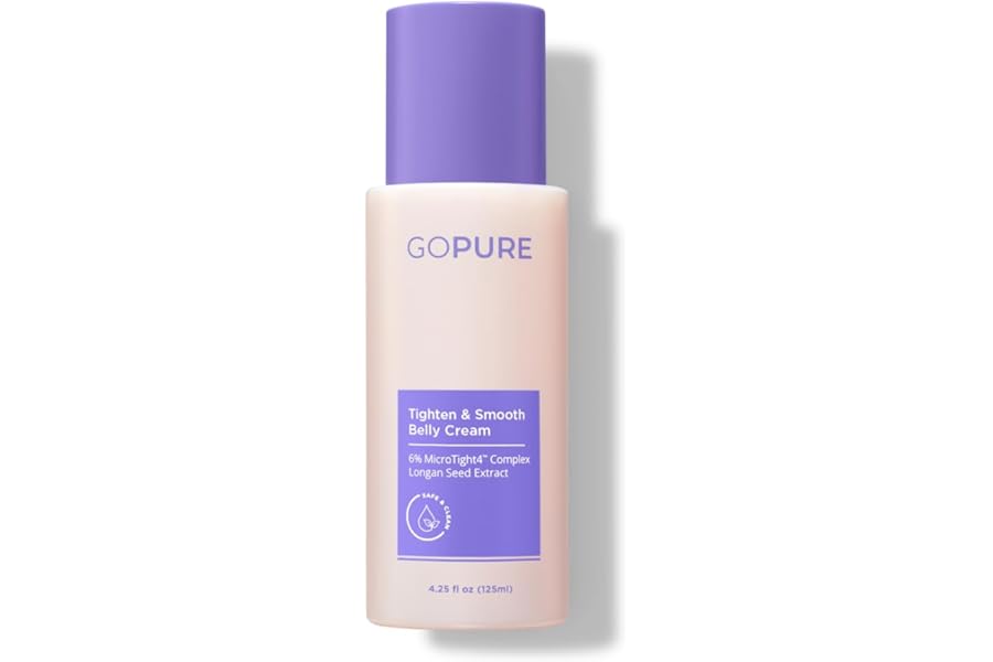 goPure Firming Belly Cream – Body Firming Moisturizer for Visible Cellulite & Stretch Mark Reduction, 4.25oz