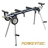 POWERTEC MT4000 Deluxe Portable Miter Saw Stand with Wheels