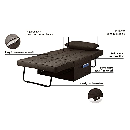 Ainfox Ottoman Sofa Bed, 4 in 1 MultiUse Folding Guest Bed Full Padded