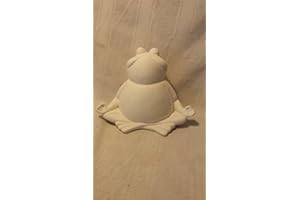 CREATIVE KREATIONS CERAMICS Meditating Frog 6" Ceramic Bisque u Paint