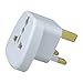 UK Travel Plug Adapter(Type G) for UK, Hong Kong, Malaysia, Singapore, Kenya, Saudi Arabia - Grounded & Universal with Safety Shutter