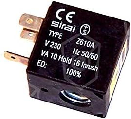 Stainless Steel Dishwasher Solenoid Sirai Comenda Angelo Po, Electrolux Length 33 mm 230 V 10VA Axis 10 mm Width 25 mm Height 33 mm Bobbins Type Z610 A