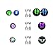 Likorlove - 3 Pairs LED Earrings Studs Light Up Flashing Earrings for Halloween,Christmas,Party Favors (Purple+Green/Blue+Colorful)