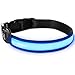 LED Dog Cat Collar, USB Rechargeable Waterproof Neck Collar Reflective Flashing Collar Adjustable Size Light up Night to Keep Your Dog Visible & Safe