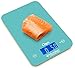 Ozeri Touch II Digital Kitchen Scale with Microban Antimicrobial Product Protection, 18 lb, Teal Blue