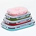 GXABK Collapsible Silicone Food Storage Containers - Set of 4 Silicone Lunch box Containers for Kids or Kitchen, BPA Free, Microwave, Dishwasher and Freezer Safe (Small 12oz to Extra large 42oz)