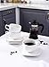 Teocera Porcelain Cappuccino Cups with Saucers - 8 Ounce for Specialty Coffee Drinks, Cappuccino and Tea - Set of 6, Matte White
