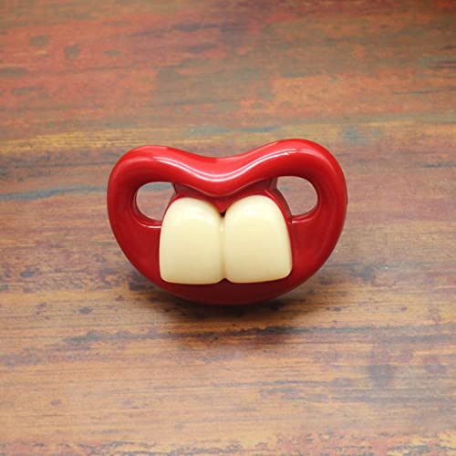 Funny Pacifier for Baby, Soft Silicone Tooth Pacifier Fake Big Teeth